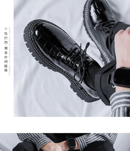 Men's Loafers Luxury Brand Leather Dress Shoes Breathable Slip-On Solid Formal Casual Shoes Handmade Designer Men Shoes Mocassin