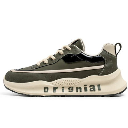 New Sneakers Men Wear Resistant Anti Slip Breathable Running Shoes Thick Soled Height Boosting Casual Shoes Zapatos Para Hombres