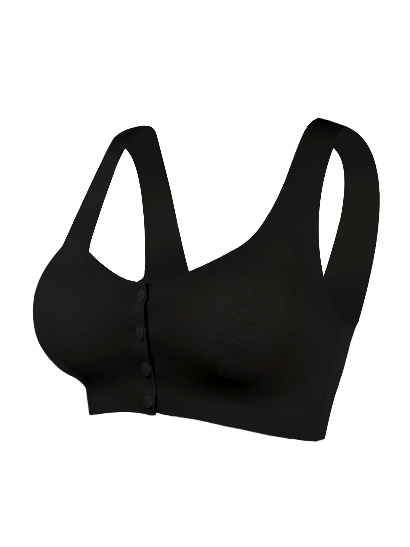 Front button underwear bra no underwire smooth breathable comfortable solid color gathering no trace invisible seamless@W13