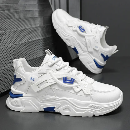 Student height increasing shoes four season new thick sole men's casual sports shoes soft sole comfortable outdoor running shoes