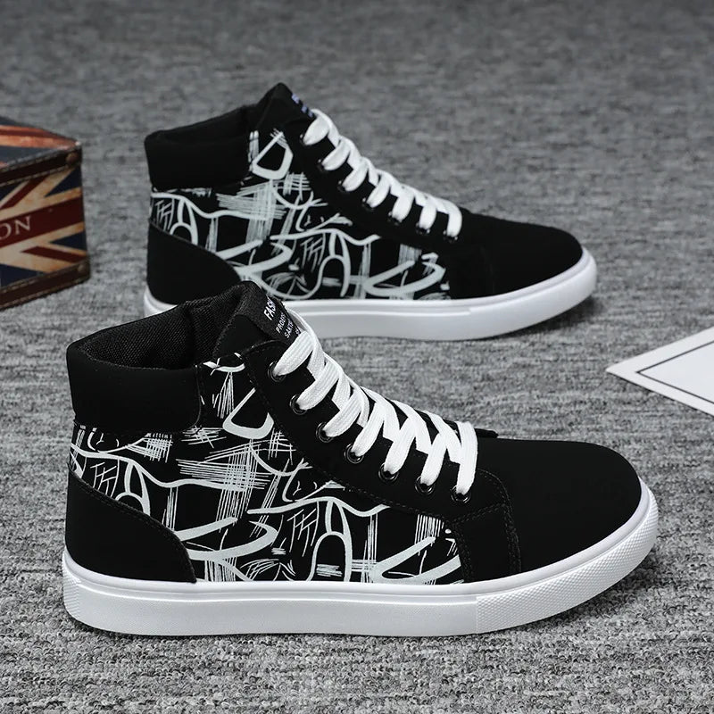 New Fashion Rope Chunky Sneakers Men's Casual Aesthetic Walking Shoes Man Stylish Vulcanize Trainer Male Brand Skateboard Shoes