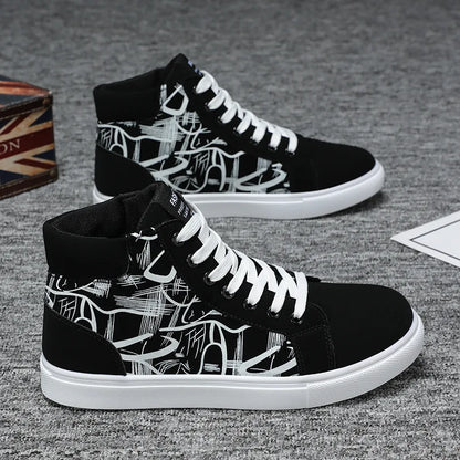 New Fashion Rope Chunky Sneakers Men's Casual Aesthetic Walking Shoes Man Stylish Vulcanize Trainer Male Brand Skateboard Shoes