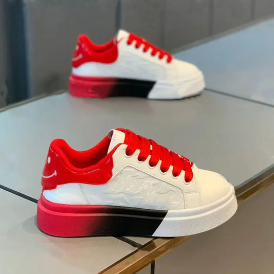 Men's shoes 2025 Spring New Breathable Versatile Thick Sole Height Increasing White Shoes Trendy And Lightweight Sports Shoes