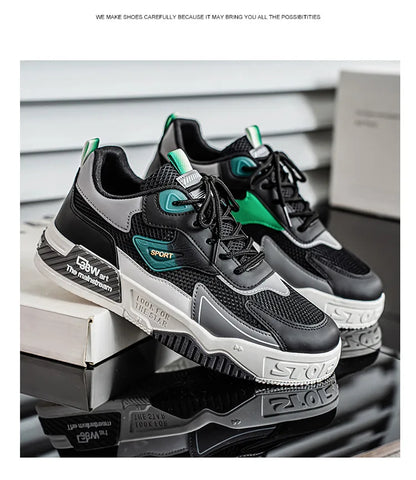 Men's Casual Sports Shoes Low-Top Fashion Trend Mesh Men Skateboard Shoes New 2025 Summer Outdoor Sports Shoes Tenis Masculino
