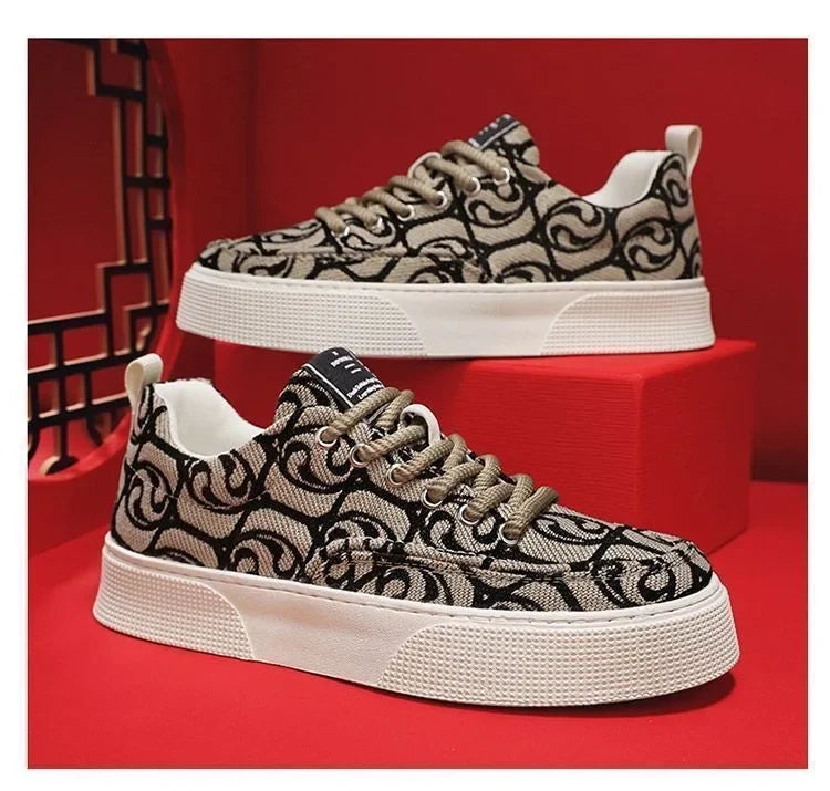 2025 Summer Men's Shoes New Breathable Canvas Shoes Men's Trend Versatile Sports Shoes Casual Shoes Board Shoes Trendy Shoes