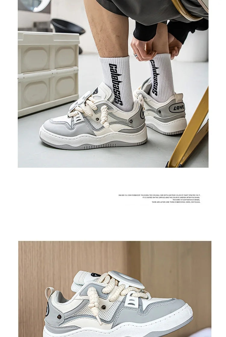 Sneakers For Men Vulcanized Shoes Casual Shoes Lace Up Skateboard Breathable Comfortable Outdoor Running Sport Shoes Male 39-44