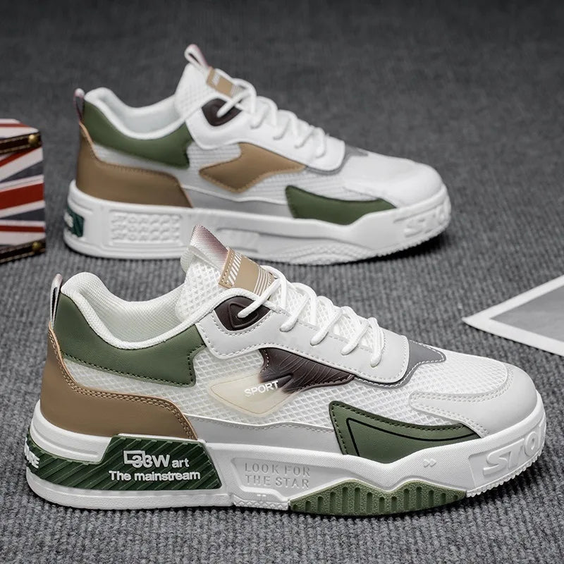 Men's Casual Sports Shoes Low-Top Fashion Trend Mesh Men Skateboard Shoes New 2025 Summer Outdoor Sports Shoes Tenis Masculino