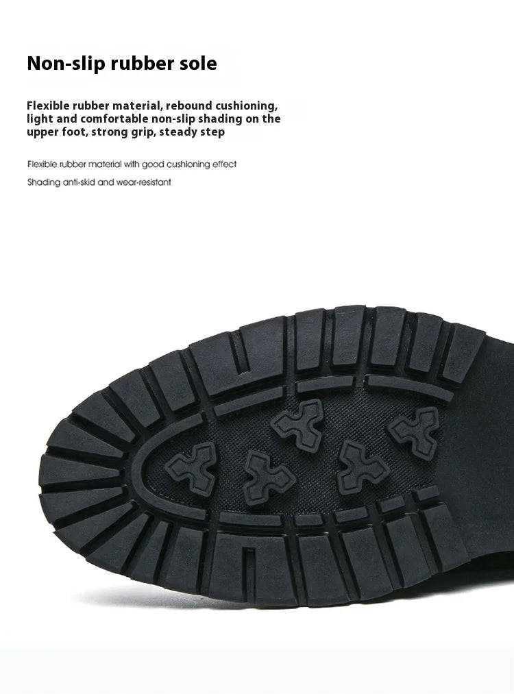 Business shoes British casual shoes Increase leather shoes Korean version breathable lace-up hair stylist men's shoes