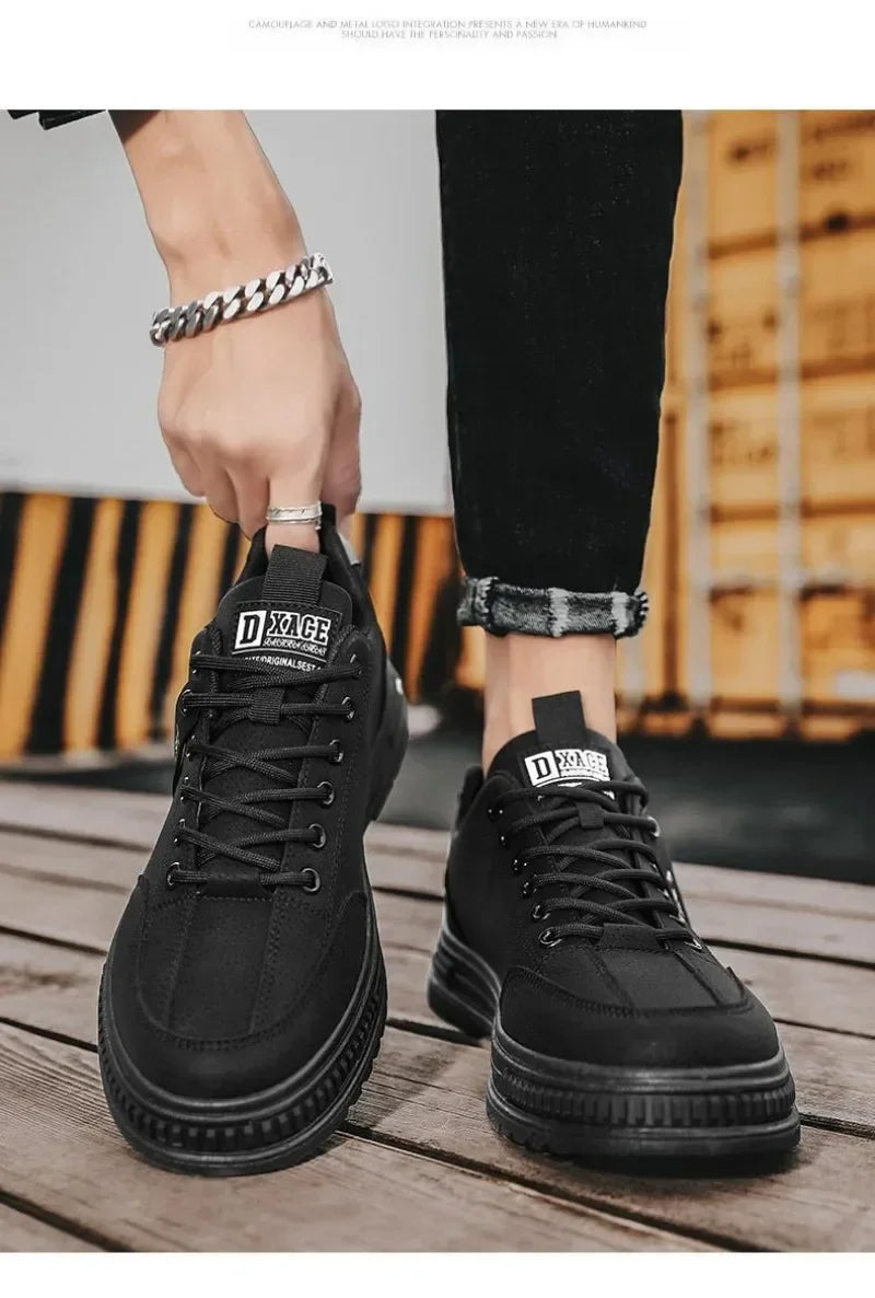 Men's new breathable labor protection shoes, men's trendy and versatile anti slip sports board shoes, workwear shoes