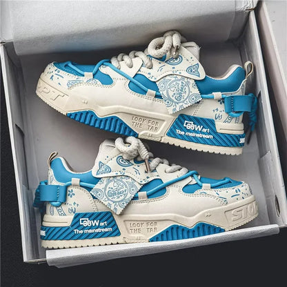 Men Sneakers Outdoor Casual Shoes Fashion Spring Breathable Vulcanized Shoes Comfortable Walking Shoe Platform Lace Up Men Shoes