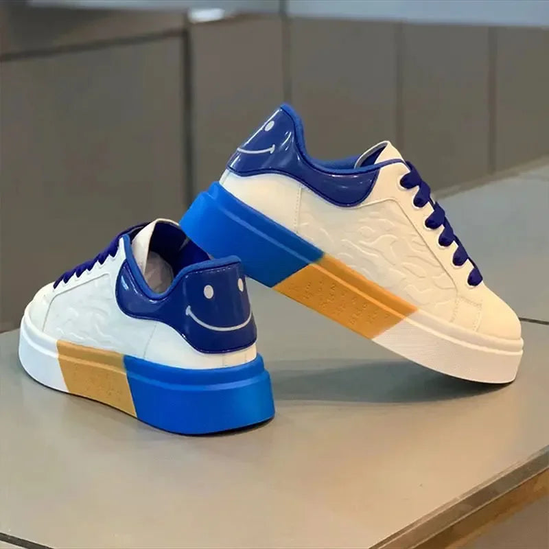 Casual Men Shoes 2024 Spring New Breathable Versatile Thick Bottom Heightening White Shoes Trend Sneakers Sapato Masculino