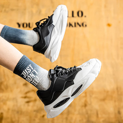 Thick Sole Men Chunky Sneakers Outdoor Wear-resistant Male Trends 2025 New Mens Casual Shoes Fashion Comfort Anti Slip Vulcanize