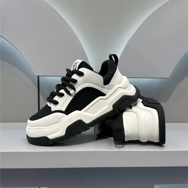 Designer Style Men Shoes White Comfortable Thick Platform Sneakers Fashion Casual Shoes Men 2025 New Brand Sports Trainers Tenis