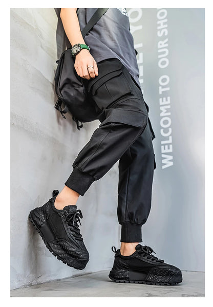New Mens Shoes Large Size Breathable Sneakers Breathable Composite Seiko Upper Thickened Anti-slip Wear-resistant Soles Shoe