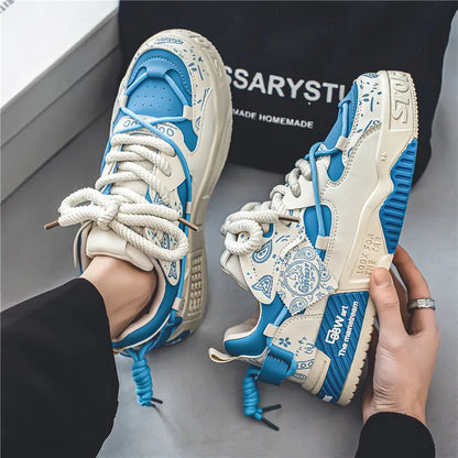 Men's Casual Board Shoes Thick sole Platform Height Increasing Shoes Korean version trend Board shoes Clunky Sneaker Dad Shoes