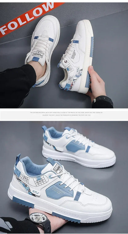 2025 Fashion Men Casual Platform Sneakes LaceUp Trainers Student Sneakes Mens Vulcanized Shoes Tennis Sneakers