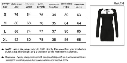 Fashion Autumn Dresses Women New Streetwear Long Sleeves Split Lace-up Mini Dress Black Sexy Backless Female Casual Slim Dresses