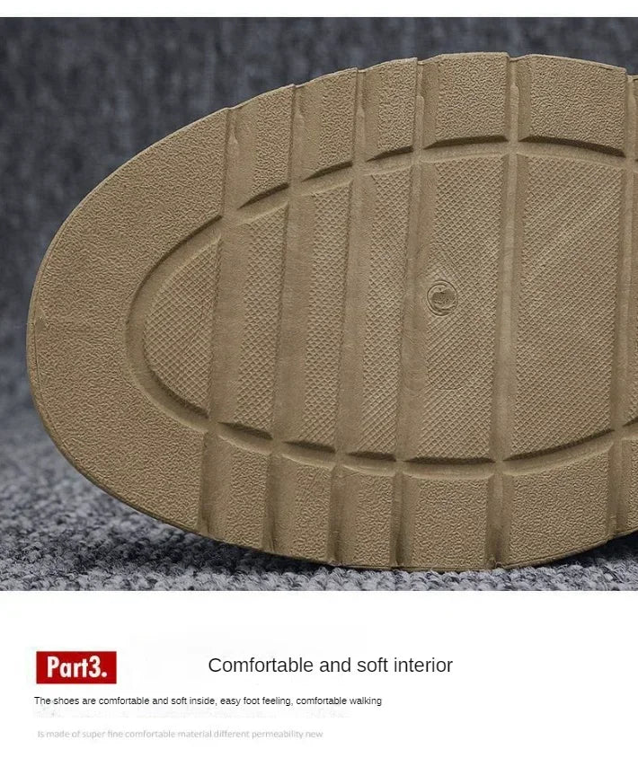 Men's new breathable labor protection shoes, men's trendy and versatile anti slip sports board shoes, workwear shoes