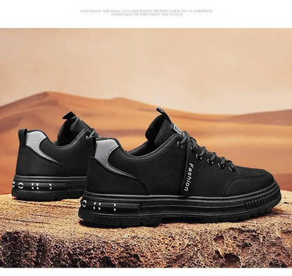 Men's new breathable labor protection shoes, men's trendy and versatile anti slip sports board shoes, workwear shoes
