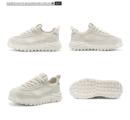New Mens Shoes Large Size Breathable Sneakers Breathable Composite Seiko Upper Thickened Anti-slip Wear-resistant Soles Shoe