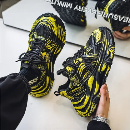 2025 Autumn High End Fashion Trendy Men's Shoes Wear Resistant Light Luxury Daily Color Blocked Casual Sports Shoes