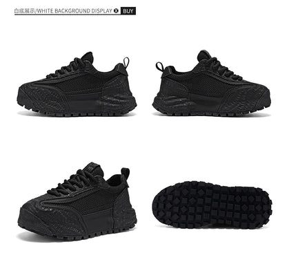New Mens Shoes Large Size Breathable Sneakers Breathable Composite Seiko Upper Thickened Anti-slip Wear-resistant Soles Shoe
