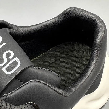 Color Matching Casual Sneakers Mens Soft Leather Splicing Heightened Platform Casual Shoes Fashion Versatile Platform Sneakers