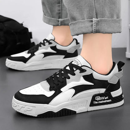 Men's thick soled casual shoes breathable non slip Four Seasons soft soled outdoor walking shoes flat shoes sports board shoes