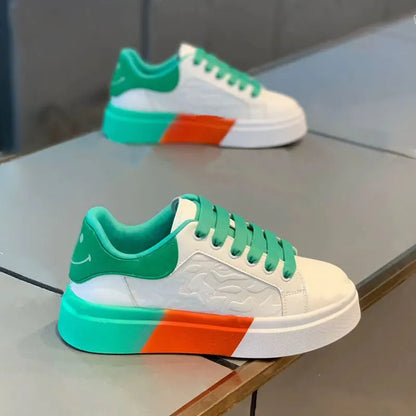Men's shoes 2025 Spring New Breathable Versatile Thick Sole Height Increasing White Shoes Trendy And Lightweight Sports Shoes