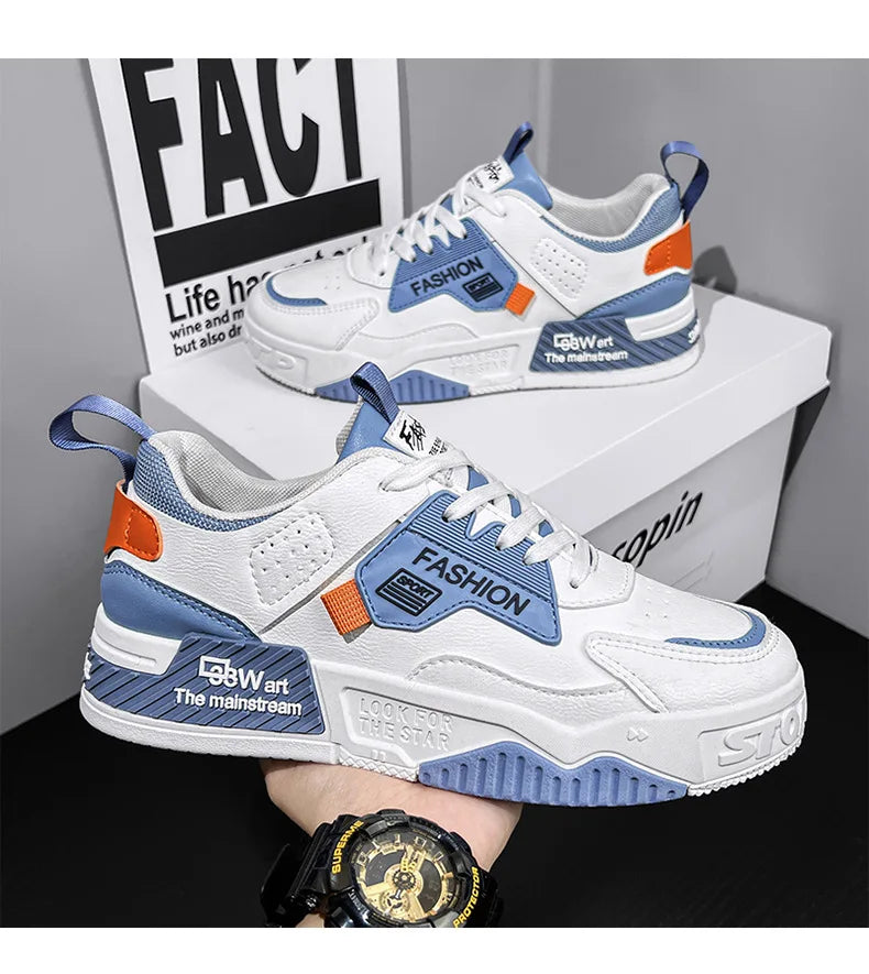 2025 summer new all-in-one fashion leisure sports youth thick sole fashion shoes small white shoes men's board shoes light