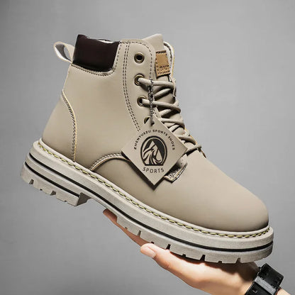 Men's Footwear Resistant Waterproof High-top Motorcycle Boots Soft Bottom Work Clothes Anti-slip Yellow Boots Men Cowboy Boots
