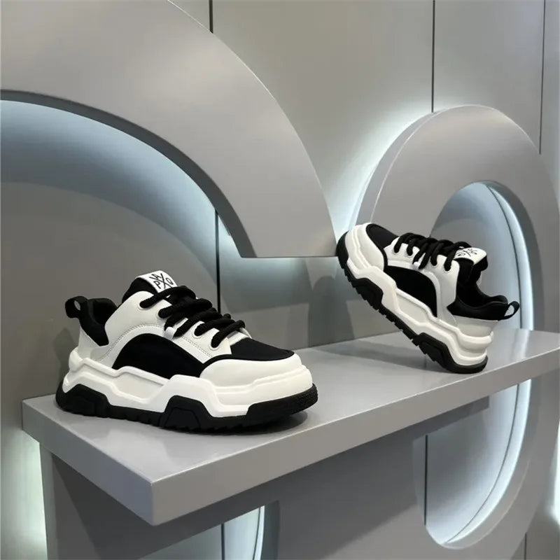 Designer Style Men Shoes White Comfortable Thick Platform Sneakers Fashion Casual Shoes Men 2025 New Brand Sports Trainers Tenis