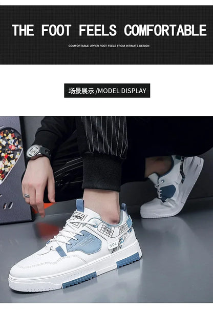 2025 Fashion Men Casual Platform Sneakes LaceUp Trainers Student Sneakes Mens Vulcanized Shoes Tennis Sneakers