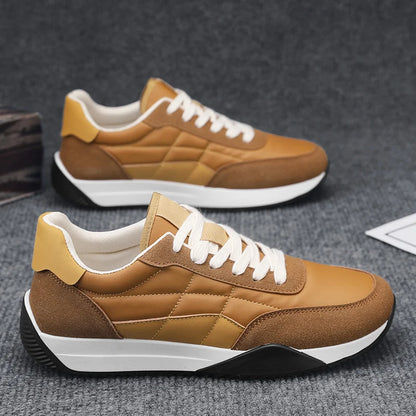 Sneakers Casual Mens Designer Retro Running Shoes Fashion Microfiber Leather Fabric Breathable Increased Internal Platform Shoes