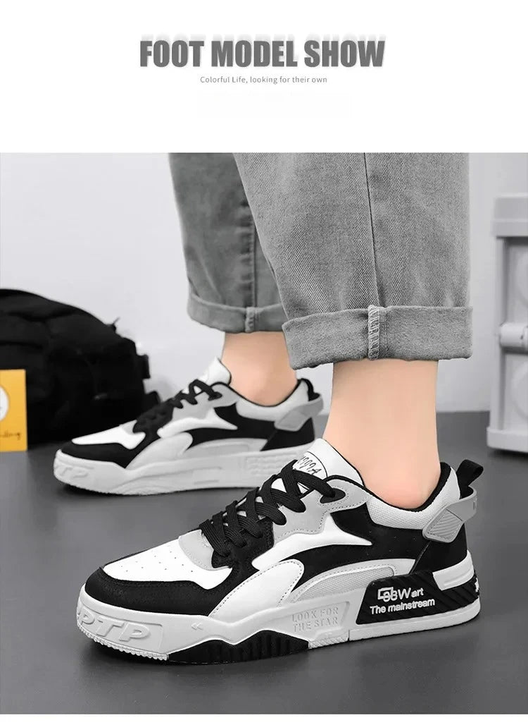 Autumn Men's Comfortable Sneakers Trendy Lace-up Platform Shoes 2025 New Men's Lightweight Casual Sneakers Zapatillas Hombre