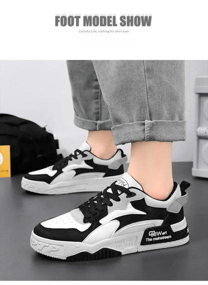 Autumn Men's Comfortable Sneakers Trendy Lace-up Platform Shoes 2025 New Men's Lightweight Casual Sneakers Zapatillas Hombre