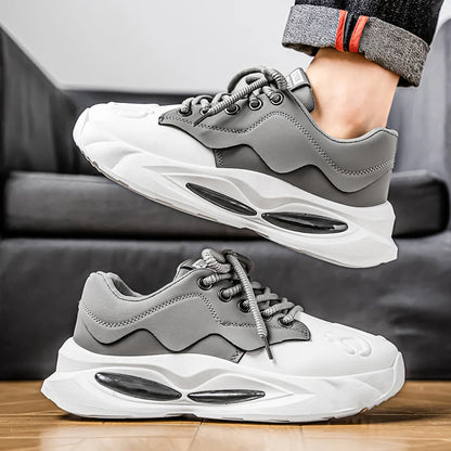 Thick Sole Men Chunky Sneakers Outdoor Wear-resistant Male Trends 2025 New Mens Casual Shoes Fashion Comfort Anti Slip Vulcanize