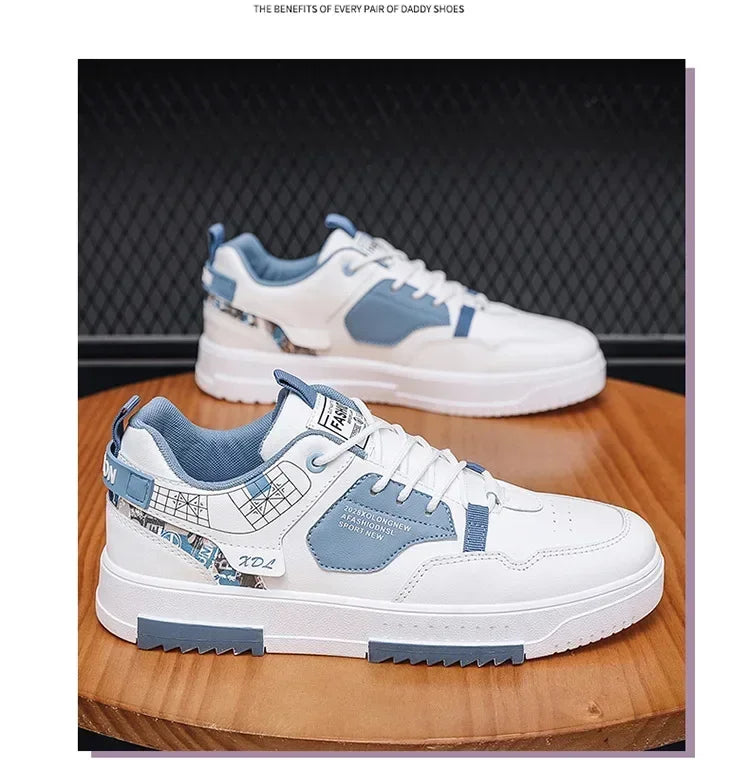 2025 Fashion Men Casual Platform Sneakes LaceUp Trainers Student Sneakes Mens Vulcanized Shoes Tennis Sneakers