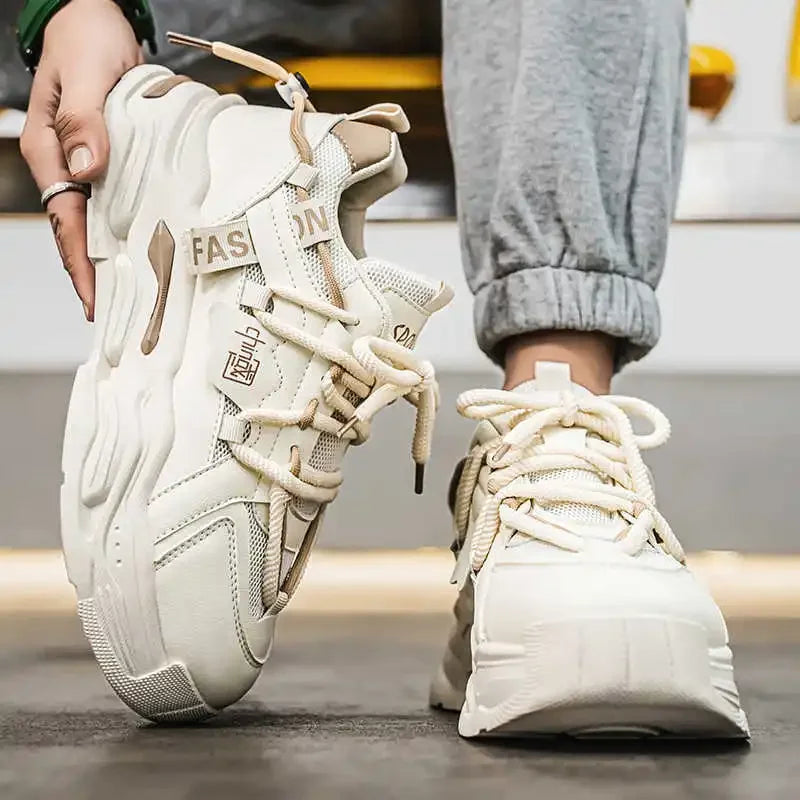 Flat-heeled Height Increasing Man's Boots Size 47 Booties Sneakers Shoes Casual Sneakers Sports Wide Foot Trending