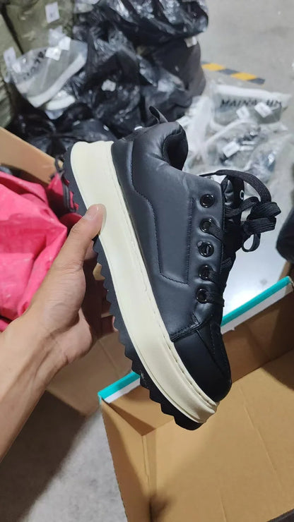 Men's Sneakers Chunky Sneaker 2025Fashion Designer Shoes Man Casual Leather Increased Internal Platform Board Shoes Outdoor Shoe