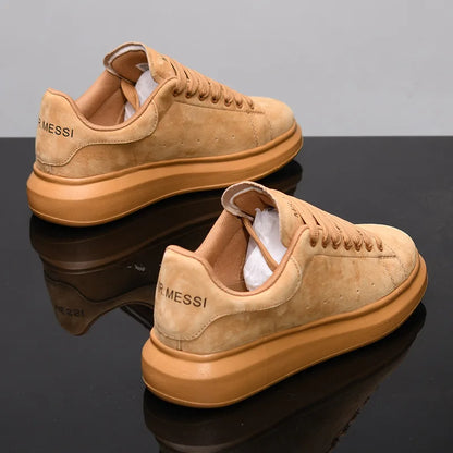 Sneakers Casual Plus Size 43 44 Women Men Designer Board Shoes Fashion Microfiber Leather Increased Internal Flat Platform Shoes