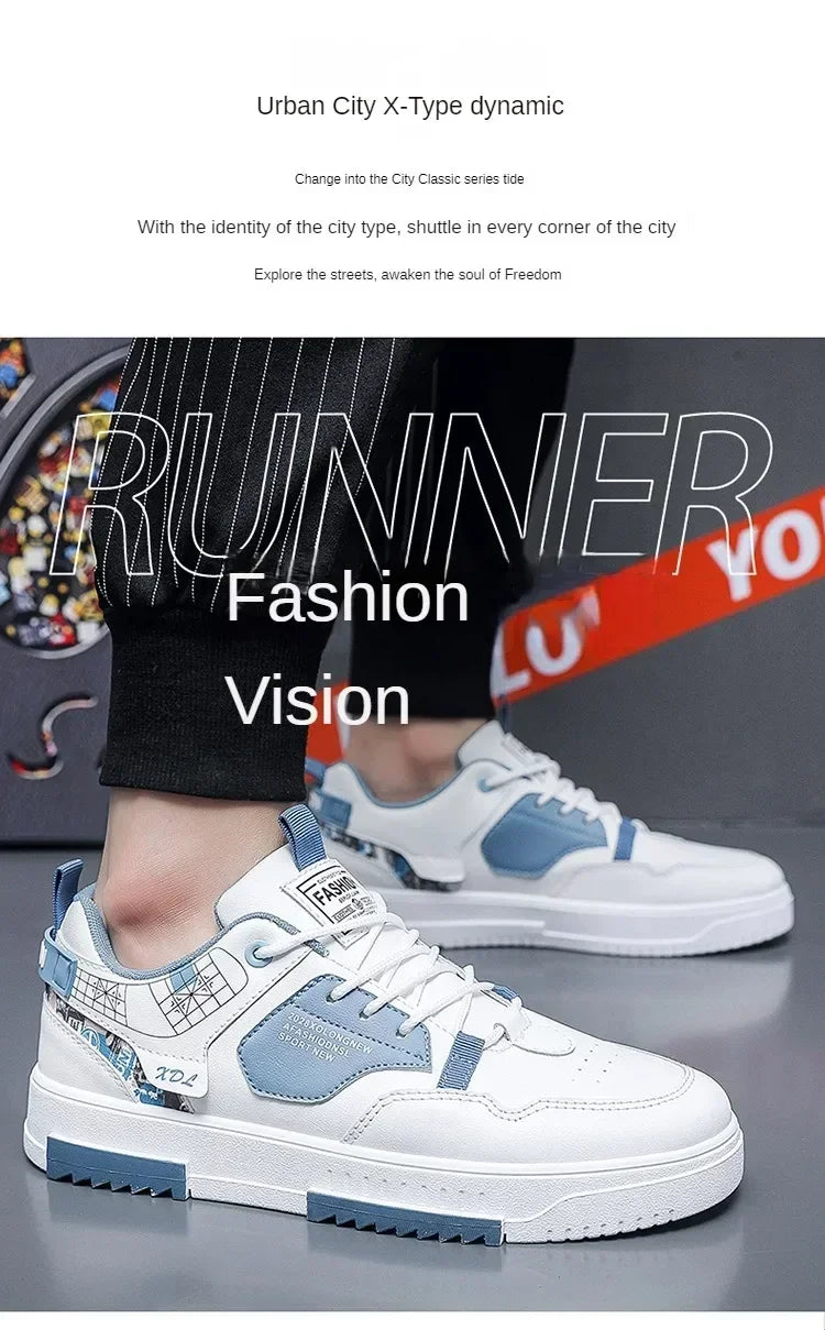 2025 Fashion Men Casual Platform Sneakes LaceUp Trainers Student Sneakes Mens Vulcanized Shoes Tennis Sneakers