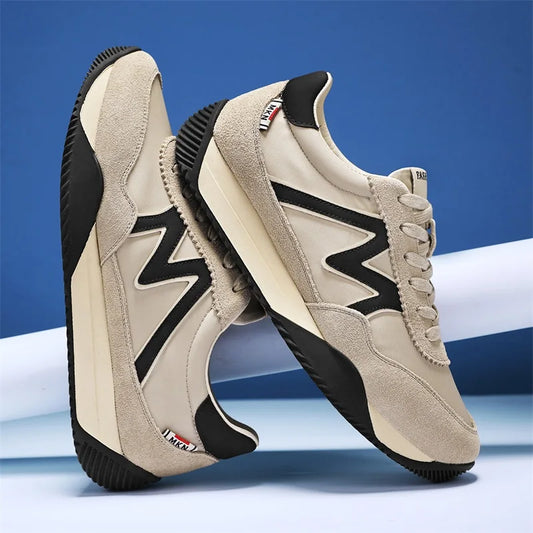 Sneakers Casual Mens Designer Retro Running Shoes Fashion Microfiber Leather Fabric Breathable Increased Internal Platform Shoes