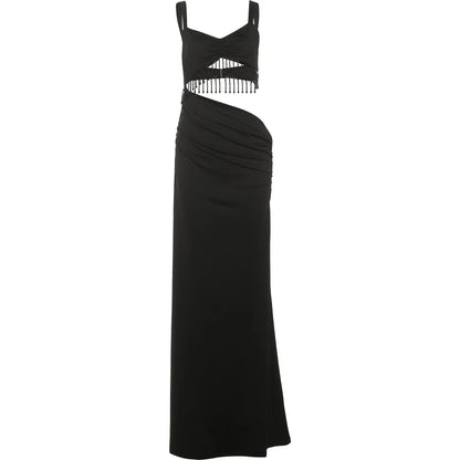 Weird Puss Sexy Hollow Tassel Women Dress Y2K Backless Sleeveless Side Ruched Summer Fashion Midnight Clubwear Backless Vestidos