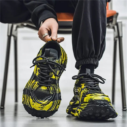 2025 Autumn High End Fashion Trendy Men's Shoes Wear Resistant Light Luxury Daily Color Blocked Casual Sports Shoes