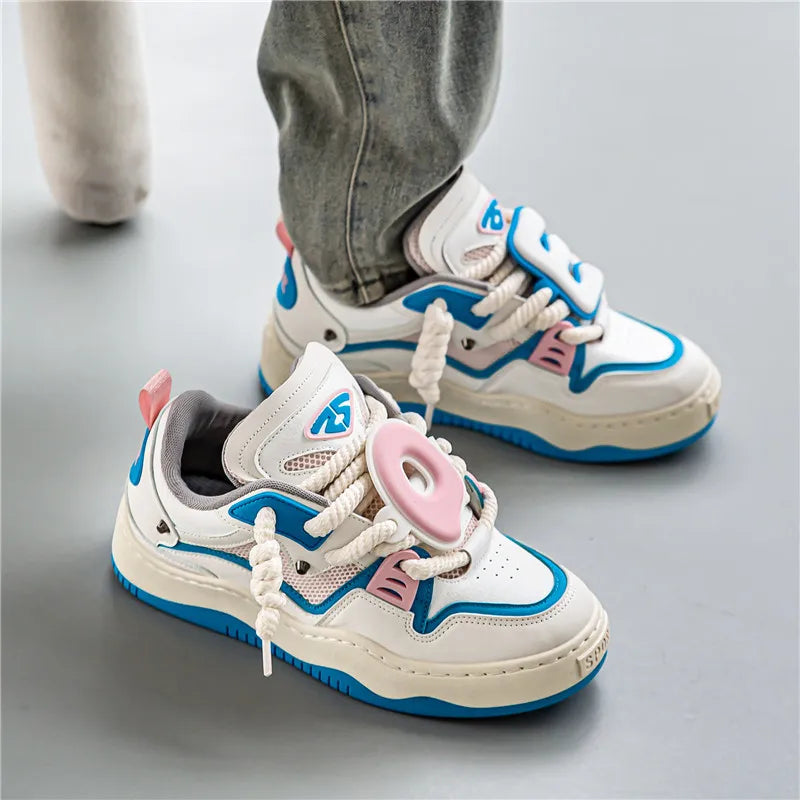 Sneakers For Men Vulcanized Shoes Casual Shoes Lace Up Skateboard Breathable Comfortable Outdoor Running Sport Shoes Male 39-44