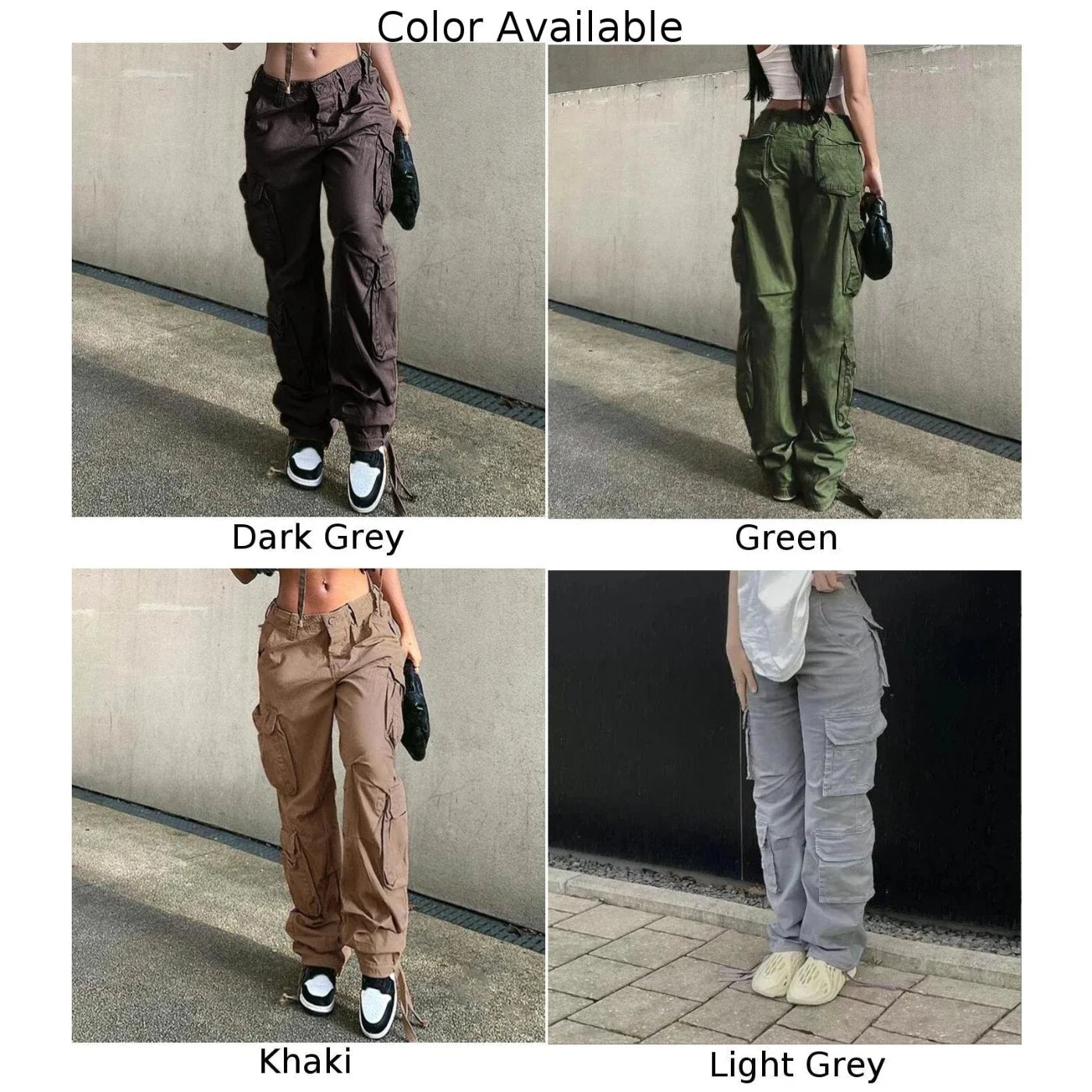 Outdoor Activities L Light Grey Baggy Cargo Pants Fashion Vintage Women Trousers Casual Women's Pants Ideal For Vacation