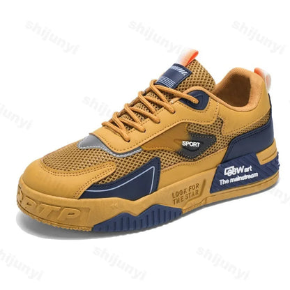 Men's Casual Sports Shoes Low-Top Fashion Trend Mesh Men Skateboard Shoes New 2025 Summer Outdoor Sports Shoes Tenis Masculino