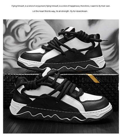 Men Casual Sneaker New Plush Lining White Sports Shoes Anti Slip Comfort Male Students Running Thick Soled Lace Up Shoes