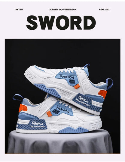 2025 summer new all-in-one fashion leisure sports youth thick sole fashion shoes small white shoes men's board shoes light